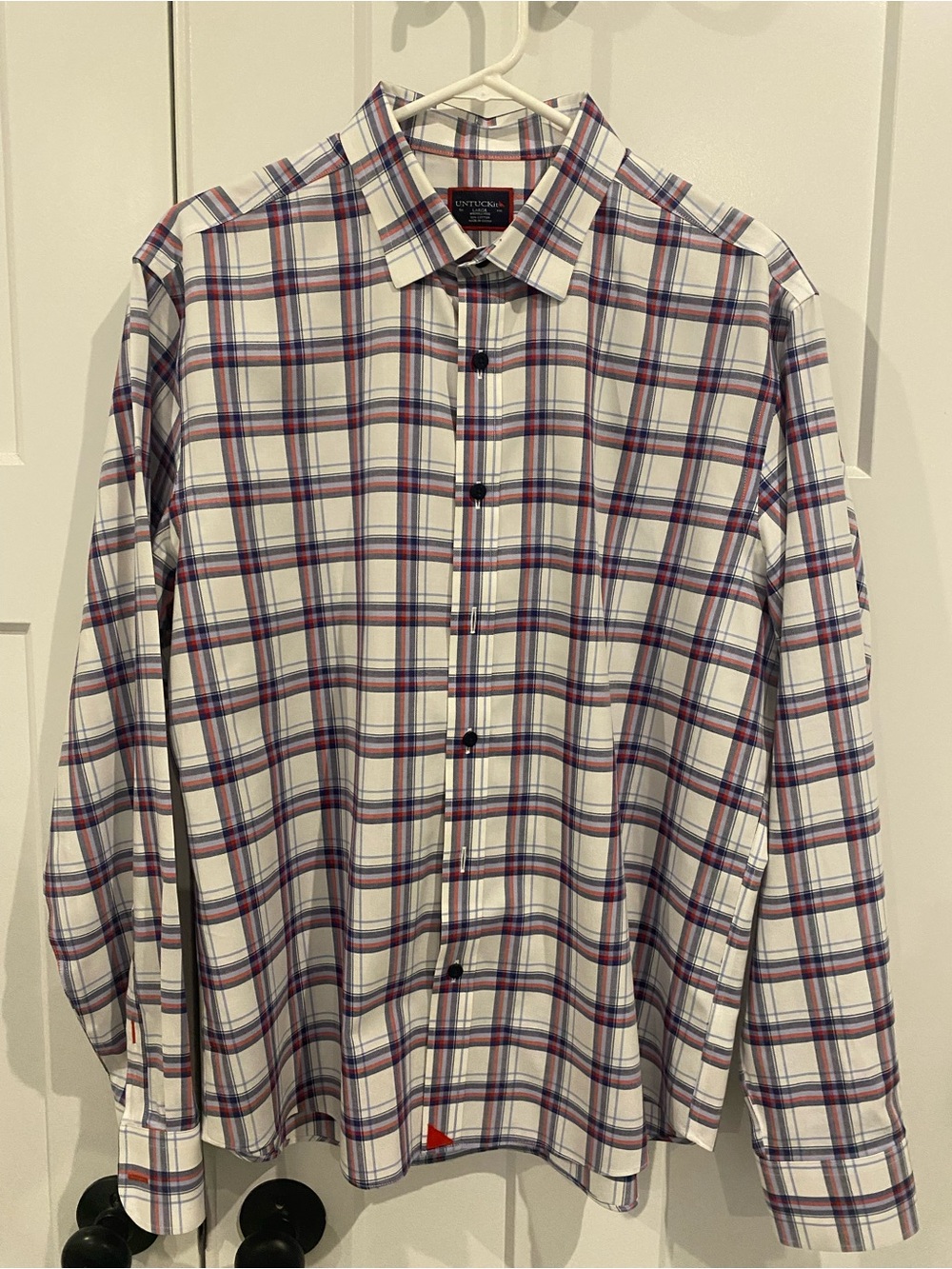 UNTUCKit Red, White & Blue Plaid Button-Down Shirt